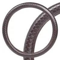 Оплетка на руль, искусственная кожа с тиснением, коричневая, 38 см / M (AWC-SL-04M)