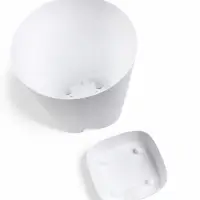 Кашпо с прикорневым поливом 4 л D-19см, H-20см белый "Гранд"