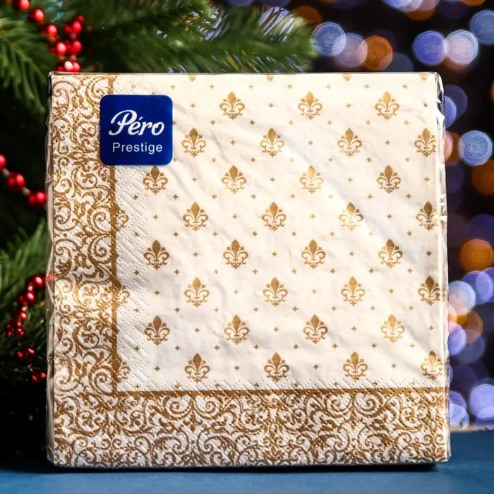 Салфетки бумажные Pero Prestige «Маркиз», 3 слоя, 33х33, 20 шт.