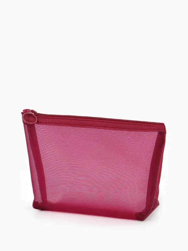 Косметичка дор Сетка 17*6,5*13,5, отд на молнии, бордовый Косметичка дор Сетка 17*6,5*13,5, отд на молнии, бордовый