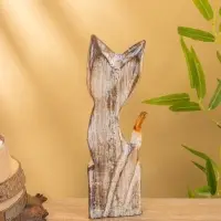 Сувенир «Кошка в ошейнике», 10×4×30 см, дерево, МИКС