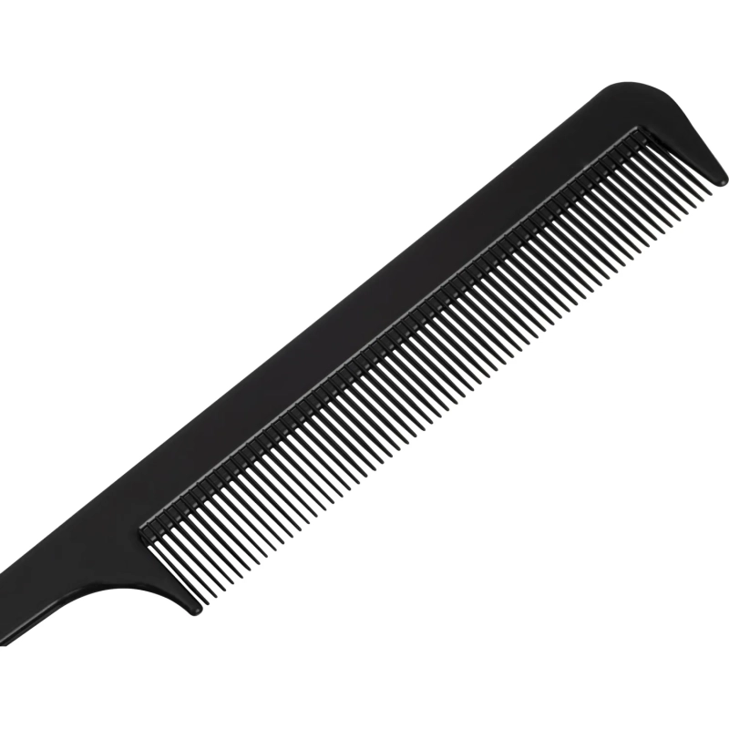 Расческа - гребень Lei, серия 024, пластик, ручка, черный