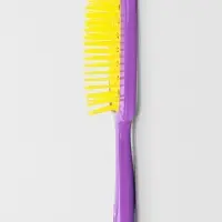 Расчёска массажная, широкая, вентилируемая, 8.5&times;20.5&plusmn;1 см, сиреневая, жёлтая