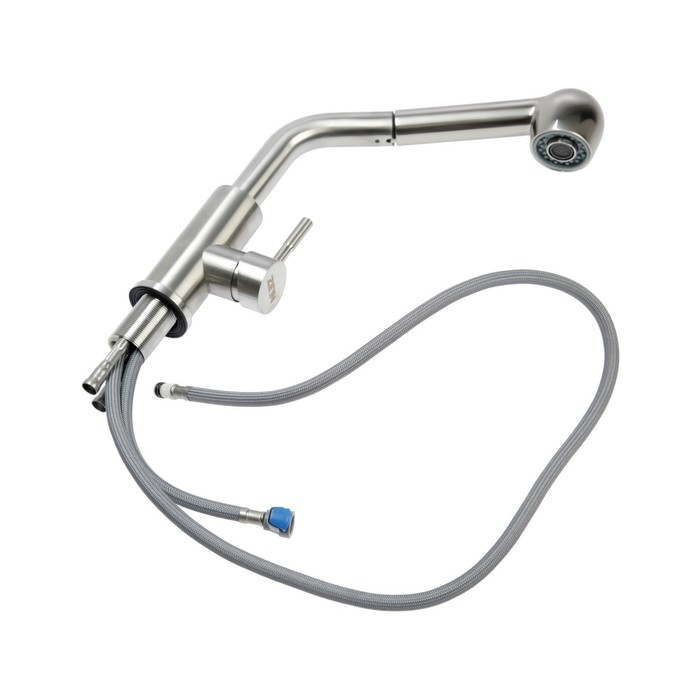 Смеситель для раковины ZEIN Z89, выдвижной излив, картридж 35 мм, нержавеющая сталь, сатин Смеситель для раковины ZEIN Z89, выдвижной излив, картридж 35 мм, нержавеющая сталь, сатин