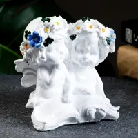 Фигурка гипс &laquo;Два ангела с книгой&raquo;, 12&times;12 см