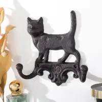 Крючки настенные чугун &laquo;Домашний кот&raquo;, ключница декоративная, 16&times;4&times;16 см