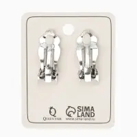 Серьги клипсы для ушей QF &laquo;Плетение&raquo;, цвет чернёное серебро