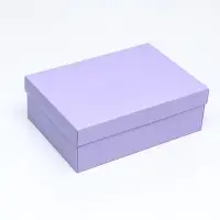 Коробка подарочная складная, упаковка, крышка - дно, сиреневая, 24&times;17&times;8 см