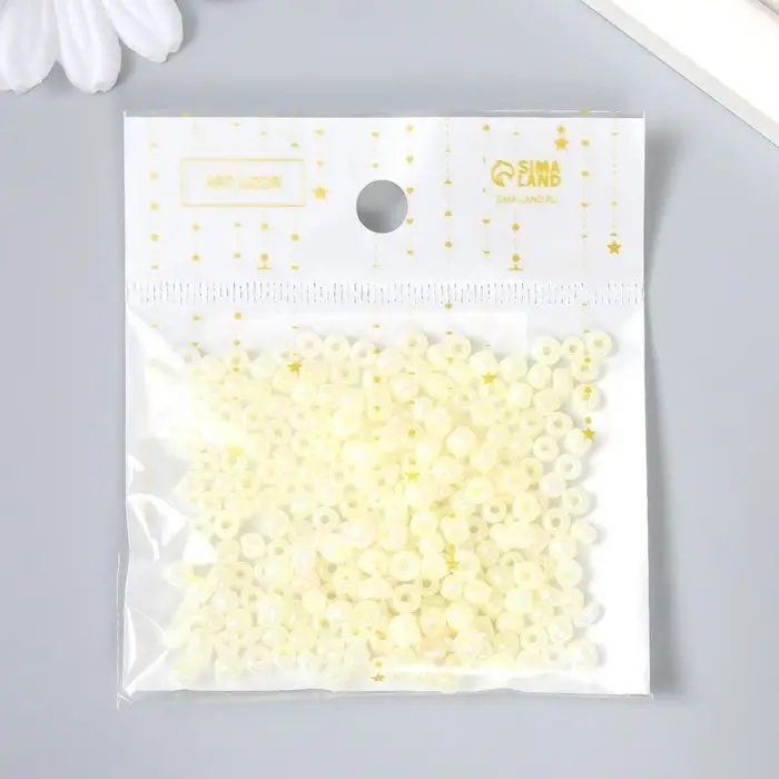 Бисер круглый 6/0  Бисер круглый 6/0 "Персиковый перламутр" 20 гр