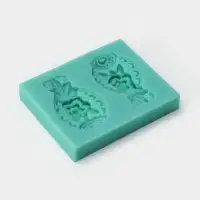 Молд для заливки «Гавайский ананас», силикон, 7.5×6 см, зелёная