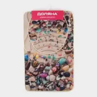 Коврики для ванной и туалета Доляна &laquo;Ракушки&raquo;, 3 шт., 50&times;80, 50&times;40, 40&times;43 см