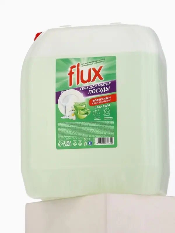 Гель для мытья посуды &laquo;Нежное алоэ&raquo;, 5 л, FLUX