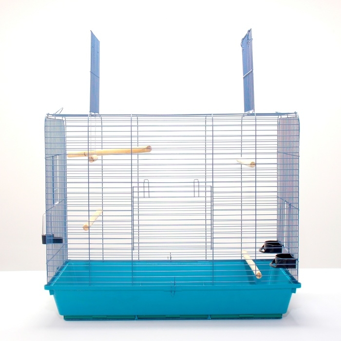 Клетка для птиц, Клетка для птиц, "Рикки max 3", с открывающимся верхом, 79 х 44 х 65 см, микс цветов