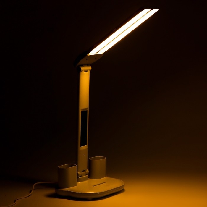 Часы-лампа электронные: календарь, термометр, LED, 3 режима, USB, 32 x 12 x 17 см Часы-лампа электронные: календарь, термометр, LED, 3 режима, USB, 32 x 12 x 17 см