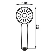 Лейка для душа ZEIN Z3212, 3 режима, средняя, пластик, чёрная