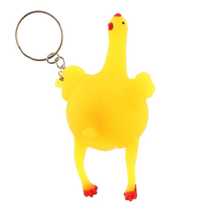 Мялка с водой «Курица» на брелоке, набор 3 шт Мялка с водой «Курица» на брелоке, набор 3 шт