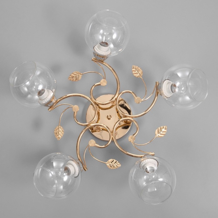 Люстра Люстра "Алеста" 5х60Вт Е27 Золото 58х58х23см