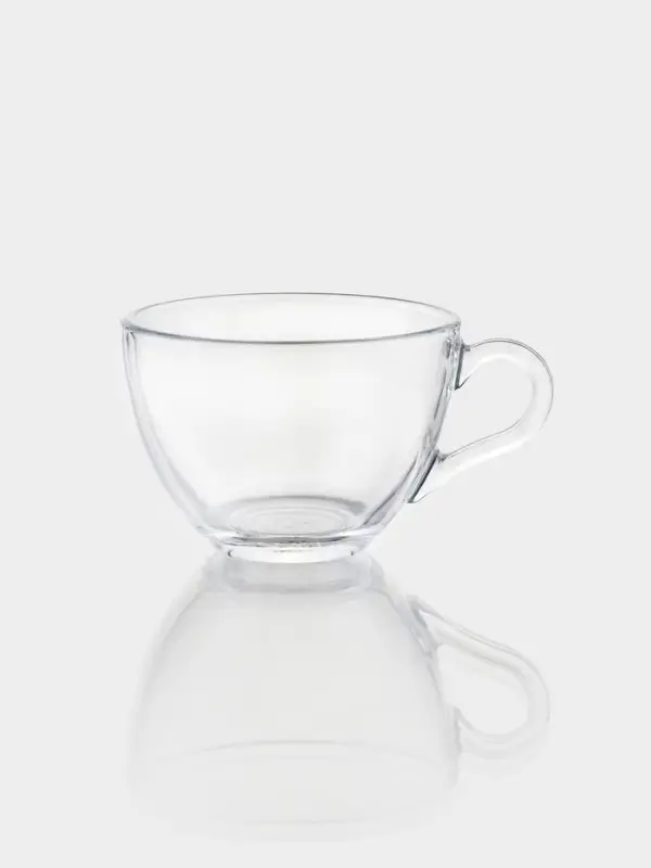 Чайный набор Paşabah&ccedil;e Basic, 12 предметов: 6 чашек 225 мл, 6 блюдец d=13.7 см, стекло, прозрачный