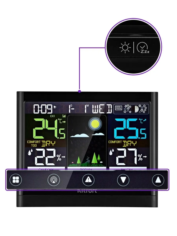 Метеостанция КТ-3318 термометр, погодная станция, часы Метеостанция КТ-3318 термометр, погодная станция, часы
