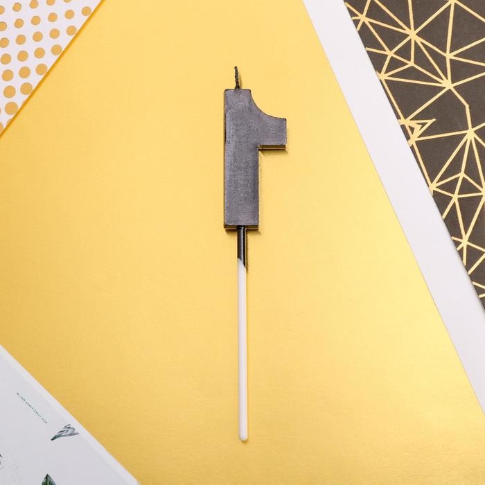 Свеча для торта, цифра «1», 11,5 х 2,3 см Свеча для торта, цифра «1», 11,5 х 2,3 см