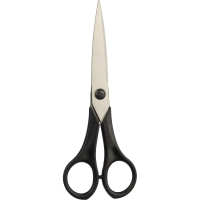 Ножницы Крамет 160мм Soft touch с симметричными ручками, черные Н-088