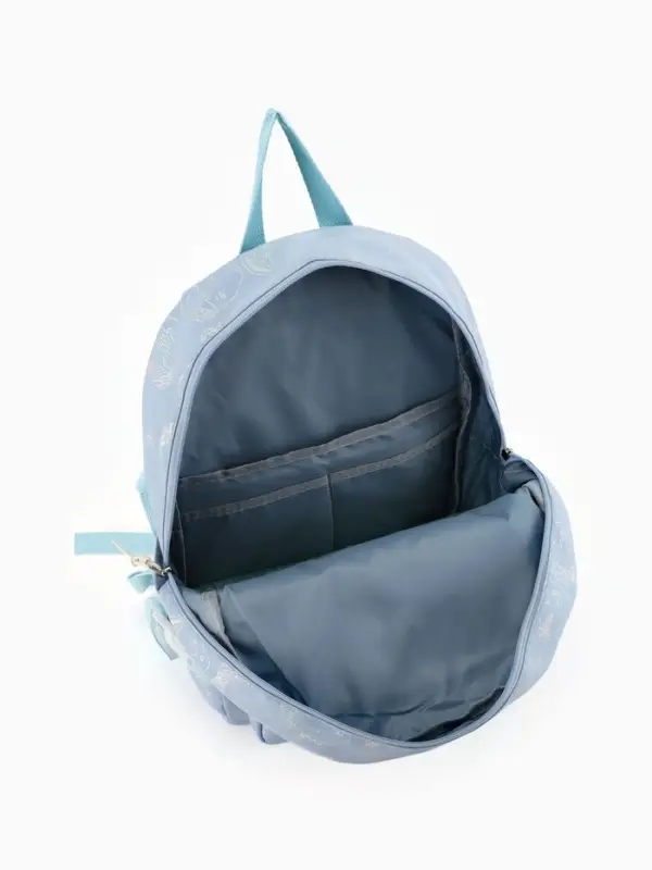 Рюкзак школьный на молнии, с отделами, карманами, размер 29&times;11&times;40 см, голубой