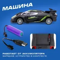 Машинка на пульте управления &laquo;Жажда гонок&raquo;, радиоуправление, работает от аккумулятора, цвет чёрный