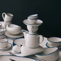 Соусник Magistro Blue Lagoon, 90 мл, d=8 см, фарфор, белый