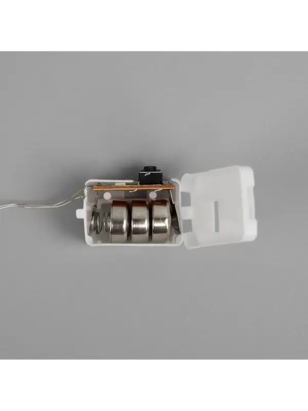 Гирлянда &laquo;Нить&raquo; 1 м роса, IP20, серебристая нить, 10 LED, 3 режима, батарейка AG13&times;3 (в комплекте), свечение тёплое белое