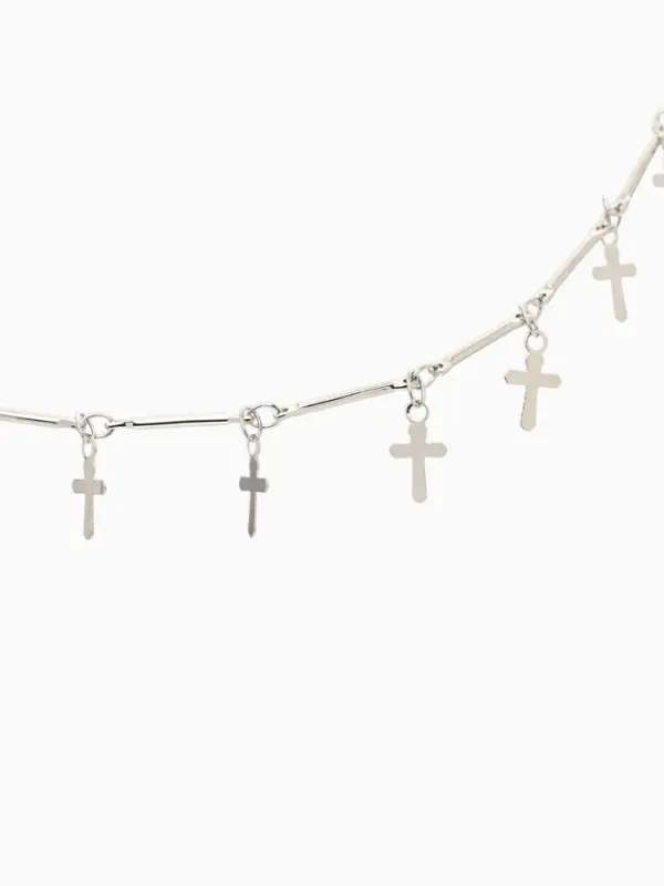 Чокер &laquo;Металлика&raquo;, крестики, цвет серебро, L=30 см