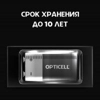 Батарейка алкалиновая OPTICELL, 9V, 6LR61-1BL, крона, 9В, блистер, 1 шт