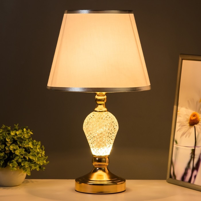 Настольная лампа Настольная лампа "Инес" Е27 40Вт хром 25х25х43 см RISALUX