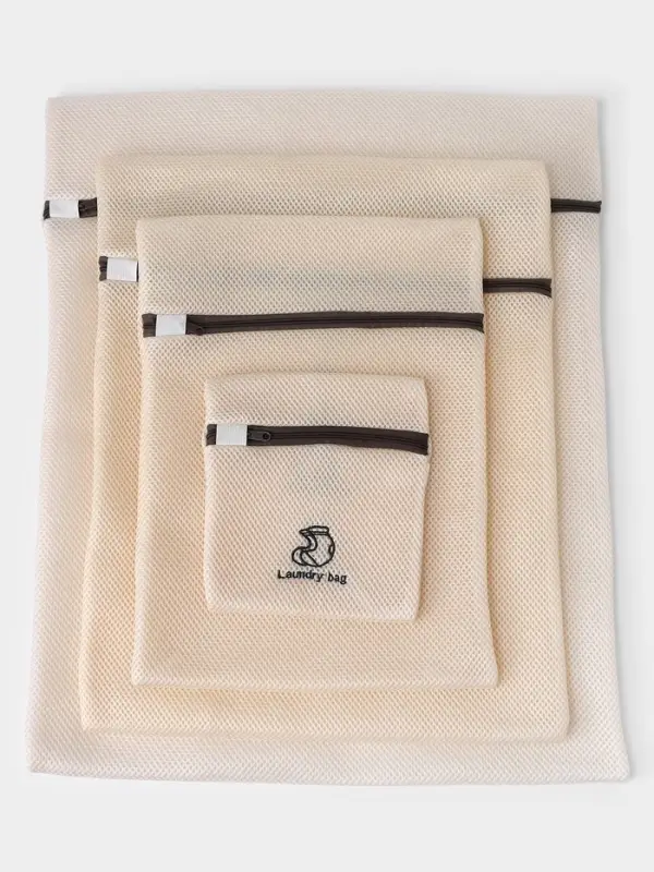 Мешки для стирки, 6 шт.: L= 60&times;50, M=50&times;40, S=40&times;30, XS=22&times;18, Цилиндр L=30&times;20, Цилиндр M=17&times;17, цвет бежевый