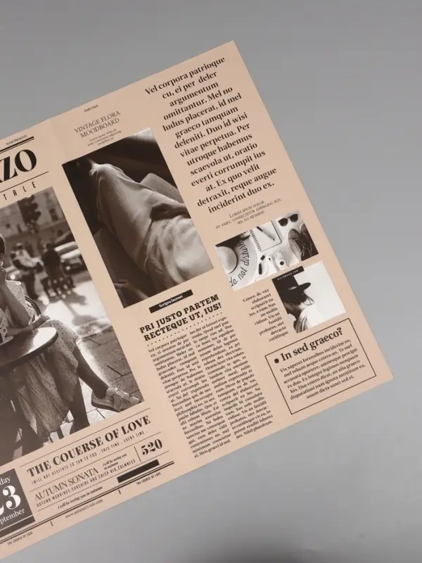 Пленка флористическая "Газета любви" 65мкм, 50х57 &plusmn;1см