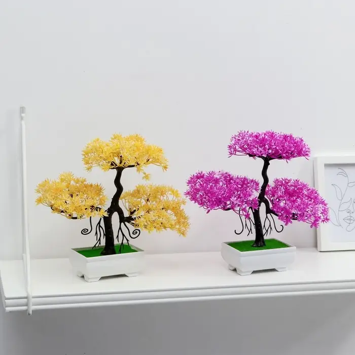 Бонсай искусственный в горшке &laquo;Деревце пышное&raquo;, 10&times;23 см, МИКС