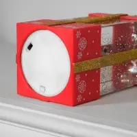 Светодиодная фигура &laquo;Подарок красный&raquo; 10&times;19&times;10 см, пластик, от батареек ААх3, USB, свечение тёплое белое