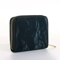 Кошелёк женский на молнии 11&times;2.5&times;9 см, однотонный, зелёный