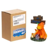 Декор для аквариума &laquo;Нет рыбалке - осьминог&raquo;, 10 см