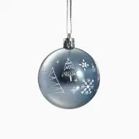 Ёлочные игрушки &laquo;Новогодние забавы&raquo;, шары новогодние, d=5.5 см, набор 4 шт., полосы, голубой