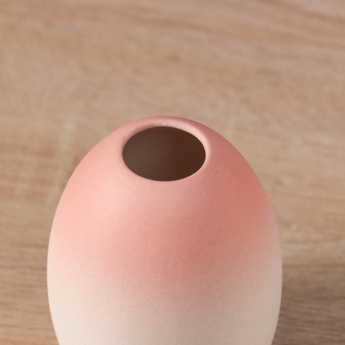 Ваза керамика настольная Ваза керамика настольная "Хайди" бочка, 10х6,5 см, бело-розовый