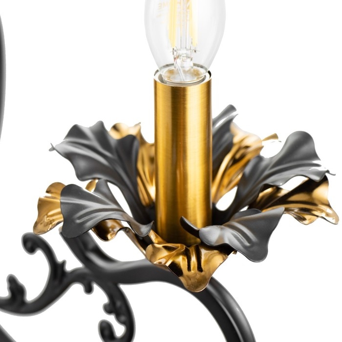 Люстра Люстра "Мэдфи" 3хЕ14 40Вт черно-золотой 55х70х55 см BayerLux