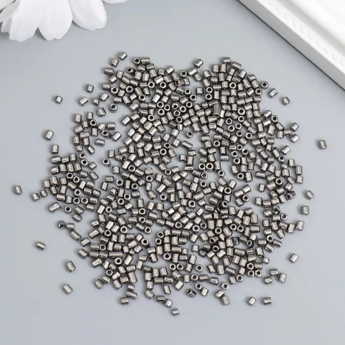 Бисер стекло 12/0  Бисер стекло 12/0 "Цилиндр. Металлик" 10 гр