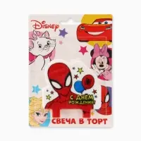 Свеча в торт &laquo;С Днем Рождения!&raquo;, Супергерой, 8&times;8 см