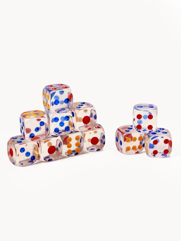 Кости игральные, 1.8 х 1.8 см, набор 50 шт Кости игральные, 1.8 х 1.8 см, набор 50 шт