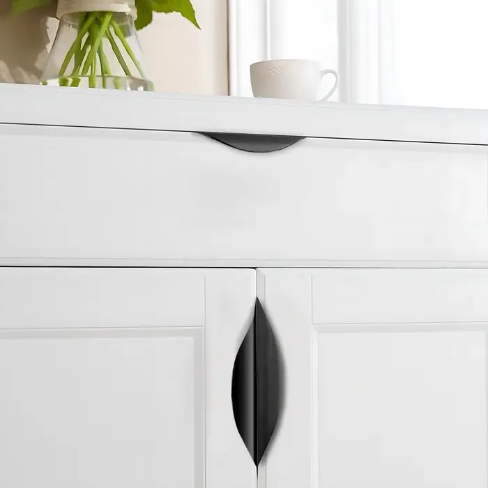 Ручка профильная мебельная торцевая CAPPIO RP100BL, L=400 мм, чёрная, 4 шт.