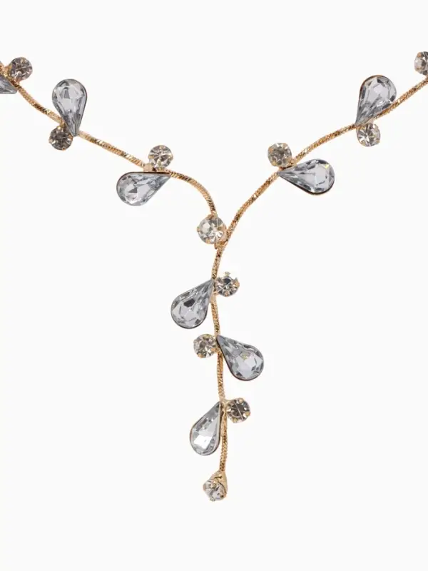 Набор 2 предмета: серьги, колье &laquo;Изумление&raquo;, цветение, белый в золоте, 42 см