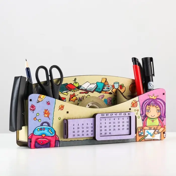Органайзер для канцелярии &laquo;Школа удобств&raquo;, вечный календарь