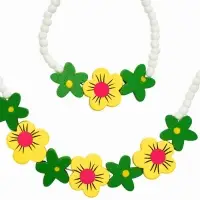 Набор детских украшений &laquo;Выбражулька. Цветы&raquo;, 2 предмета: бусы 35 см, браслет, d=5 см, цветной