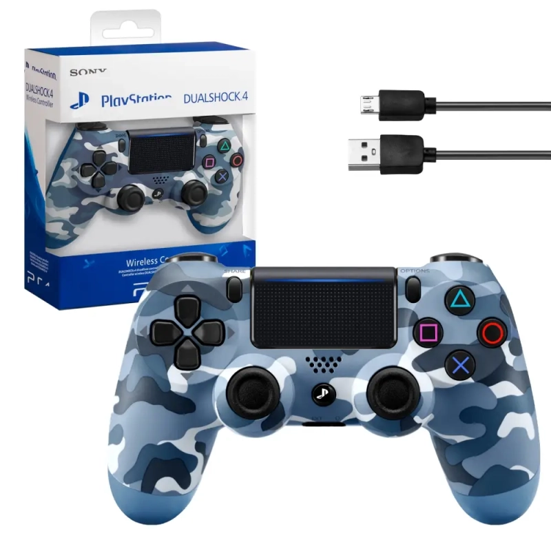Джойстик PS4 DualShock беспроводной A хаки синий Джойстик PS4 DualShock беспроводной A хаки синий