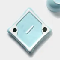 Чайная пара &laquo;Зефирка&raquo;, 3 предмета: чашка 250 мл, блюдце d=13.7 см, ложка, керамика, голубая